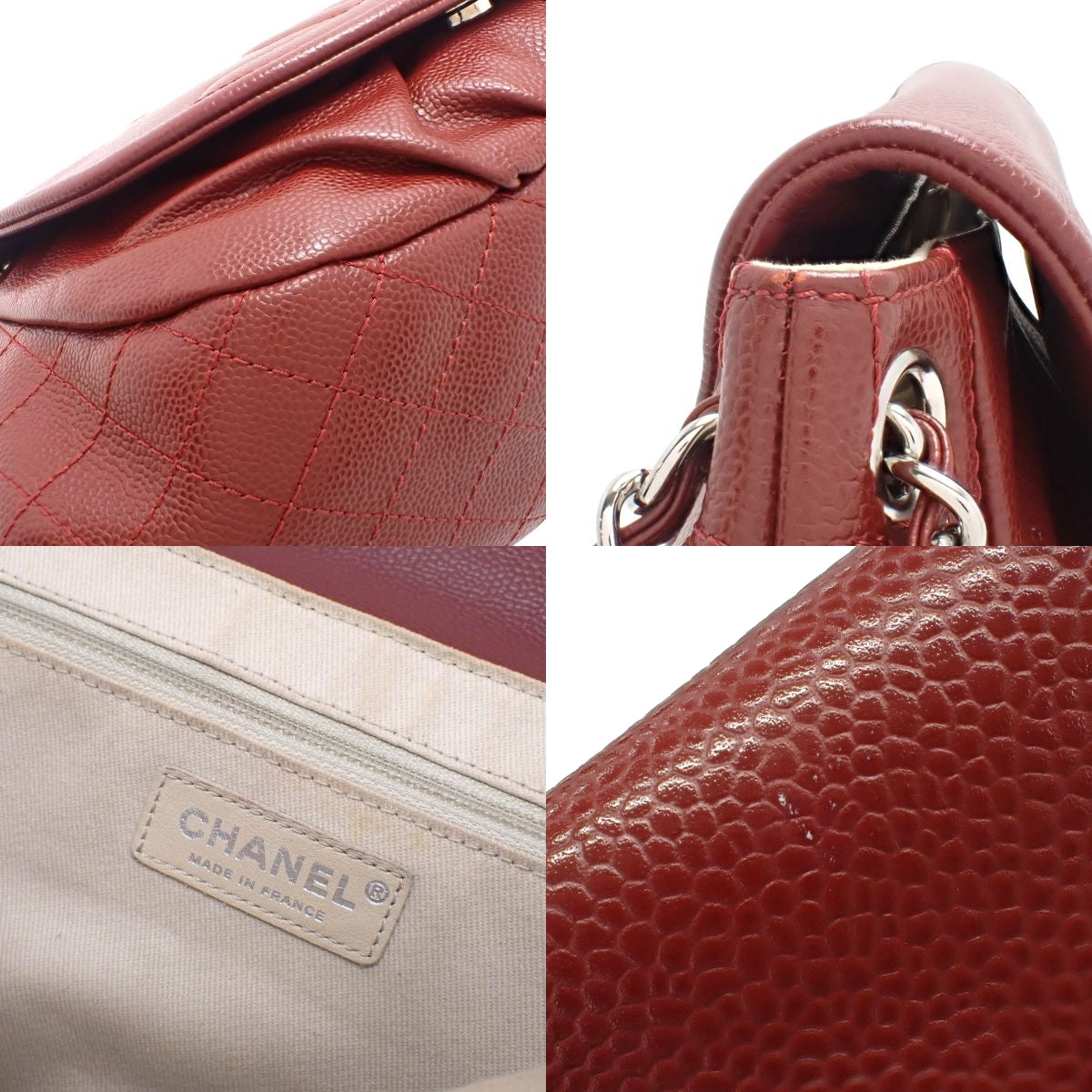 Chanel Chocolate Bar Coco Mark Half-Moon Shoulder Bag, Caviar Skin, Bordeaux