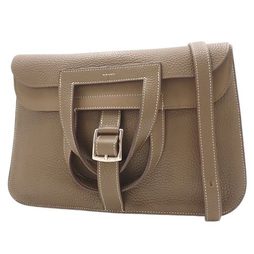 Arzan 31, Taurillon Clemence leather, palladium hardware, Etoupe/Etoupe, D stamp