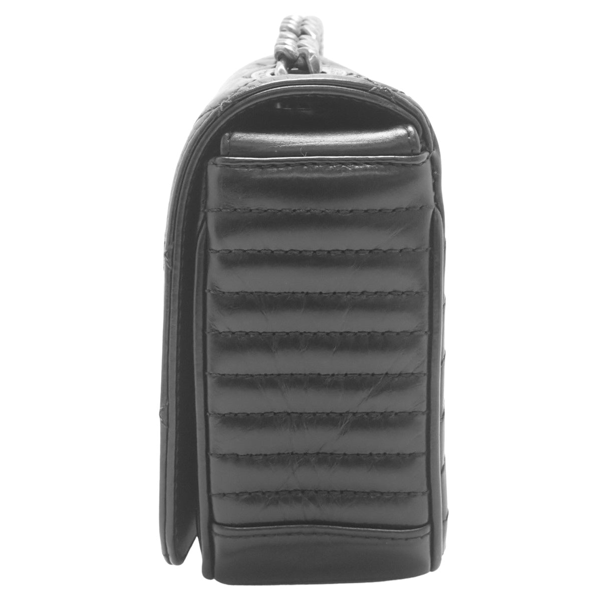 Coco Boy Coco Mark Chain Shoulder Bag, Leather, Black