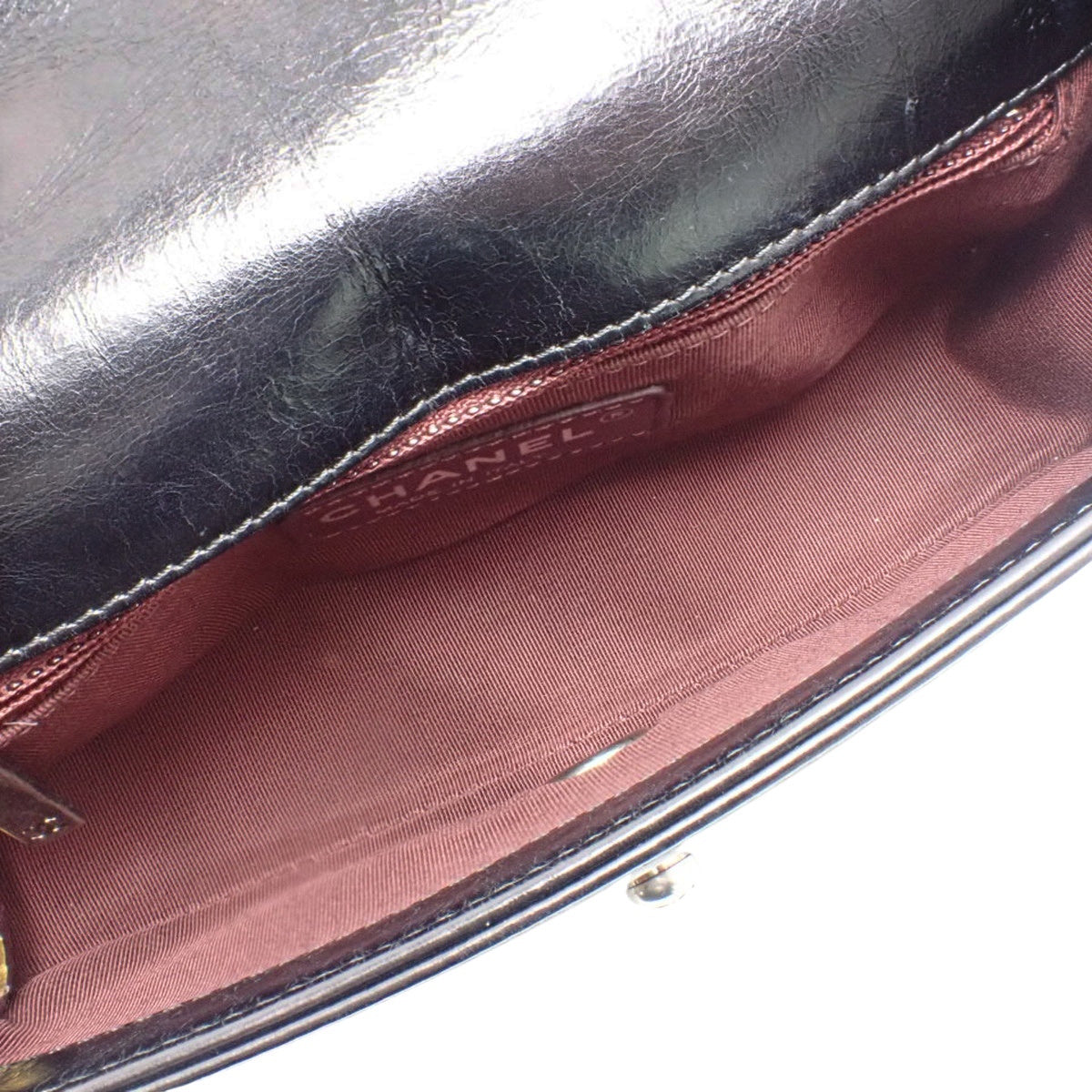 可可男孩 可可标志 链条单肩包 皮革 黑色