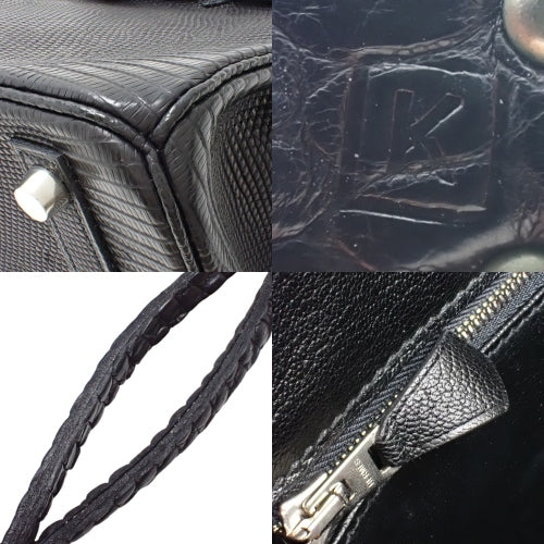 Birkin 25 Lizard Leather Palladium Hardware K Stamp
