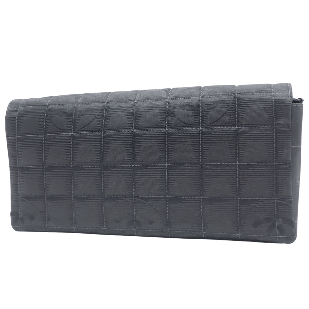 新款旅行系列 Coco Mark 链条单肩包,皮革和尼龙提花面料,黑色,A15316