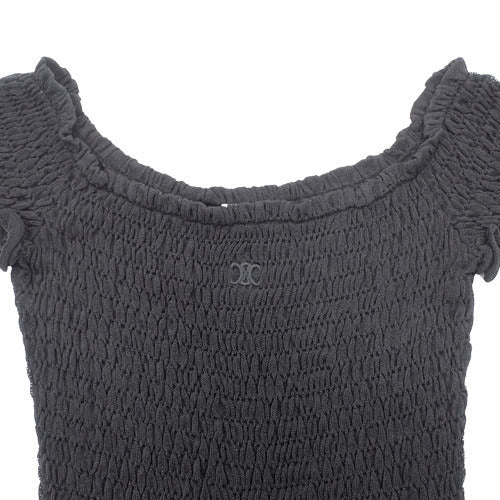 Off-the-shoulder mini dress, size XS, with Triomphe logo embroidery