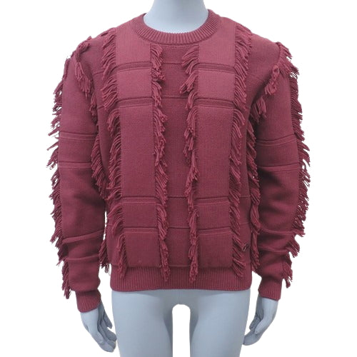 带标志牌的流苏针织毛衣,M码 RM232