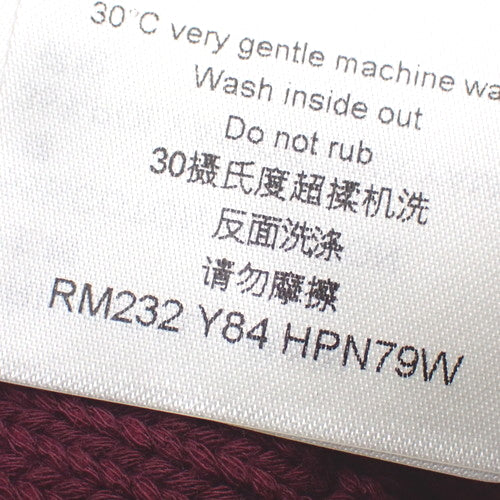 ロゴプレート付 フリンジニット M RM232 セーター
