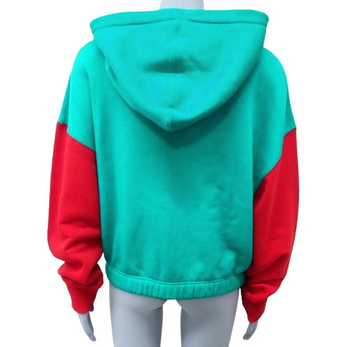 Short-length hoodie with shoulder pads, size M, 2022, pullover hoodie