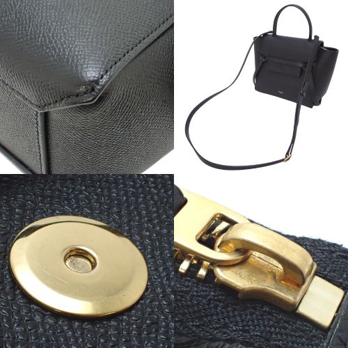 ナノ ベルトバッグ グレインドカーフスキン ブラック 189003ZVA.38NO 2WAY ショルダー 肩掛け 斜め掛け