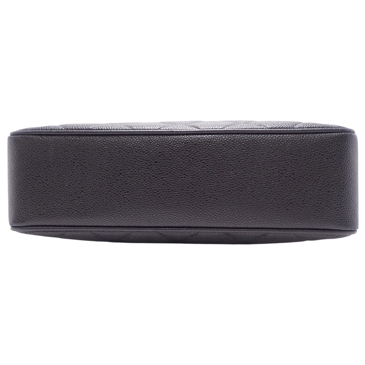 Matelasse Coco Mark Chain Shoulder Bag, Caviar Skin, Black