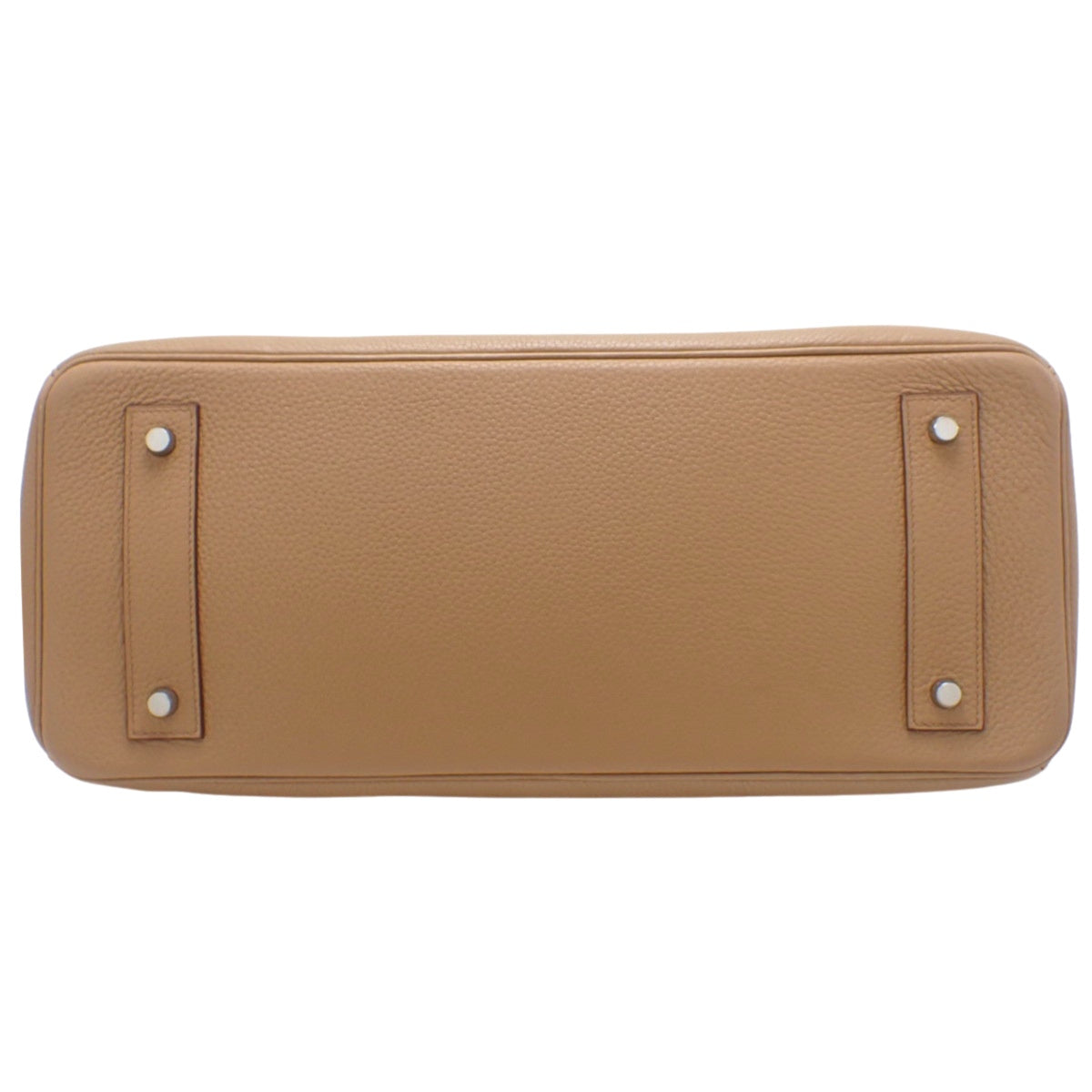 Taurillon Clemence皮革肩背包,配钯金配件和Tabac驼色及银色配件。□M压印。