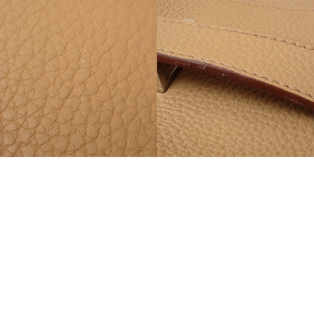 ショルダーバーキン トリヨンクレマンス パラジウム金具 タバックキャメル シルバー金具 □M刻印