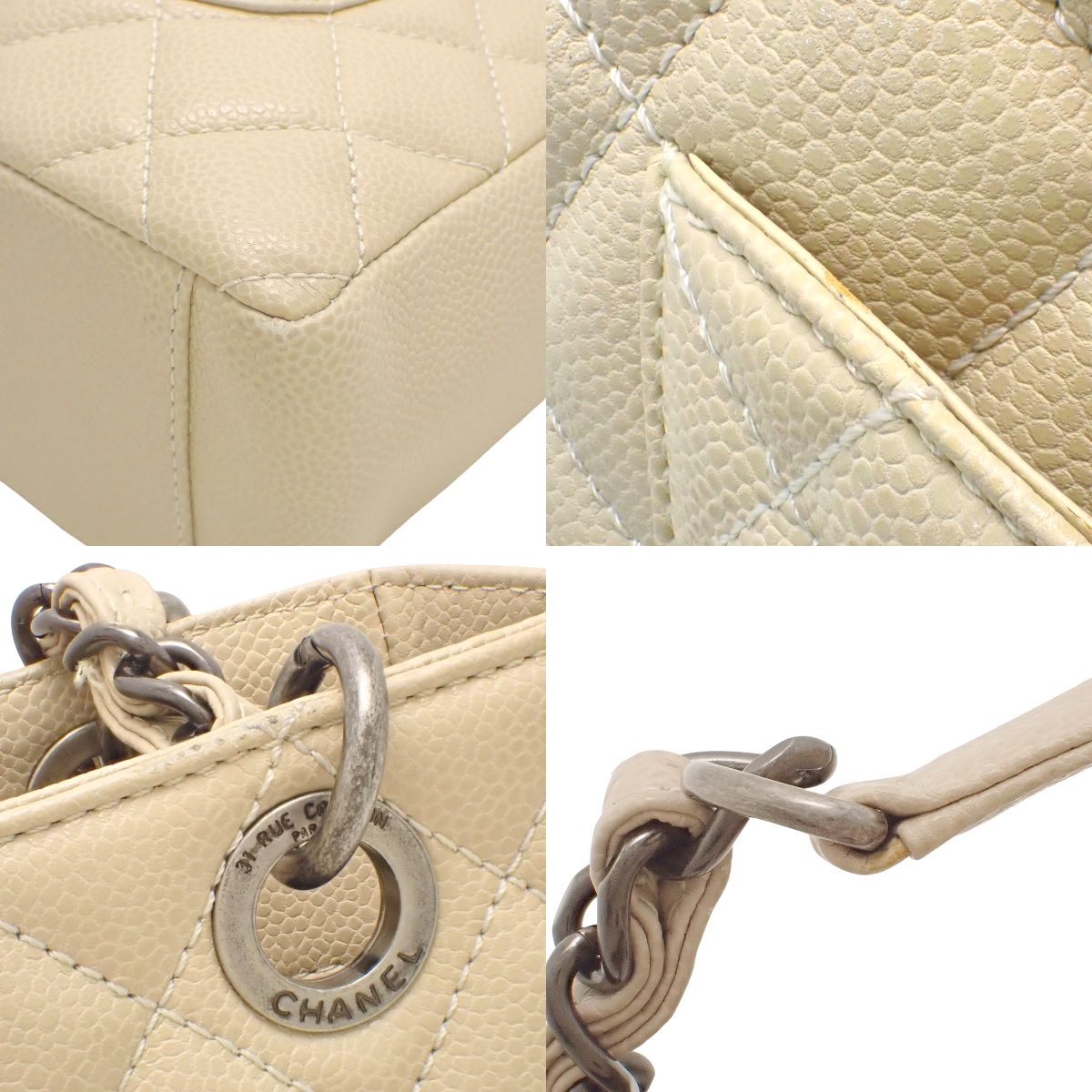 マトラッセ PST バッグ キャビアスキン ベージュ A20994