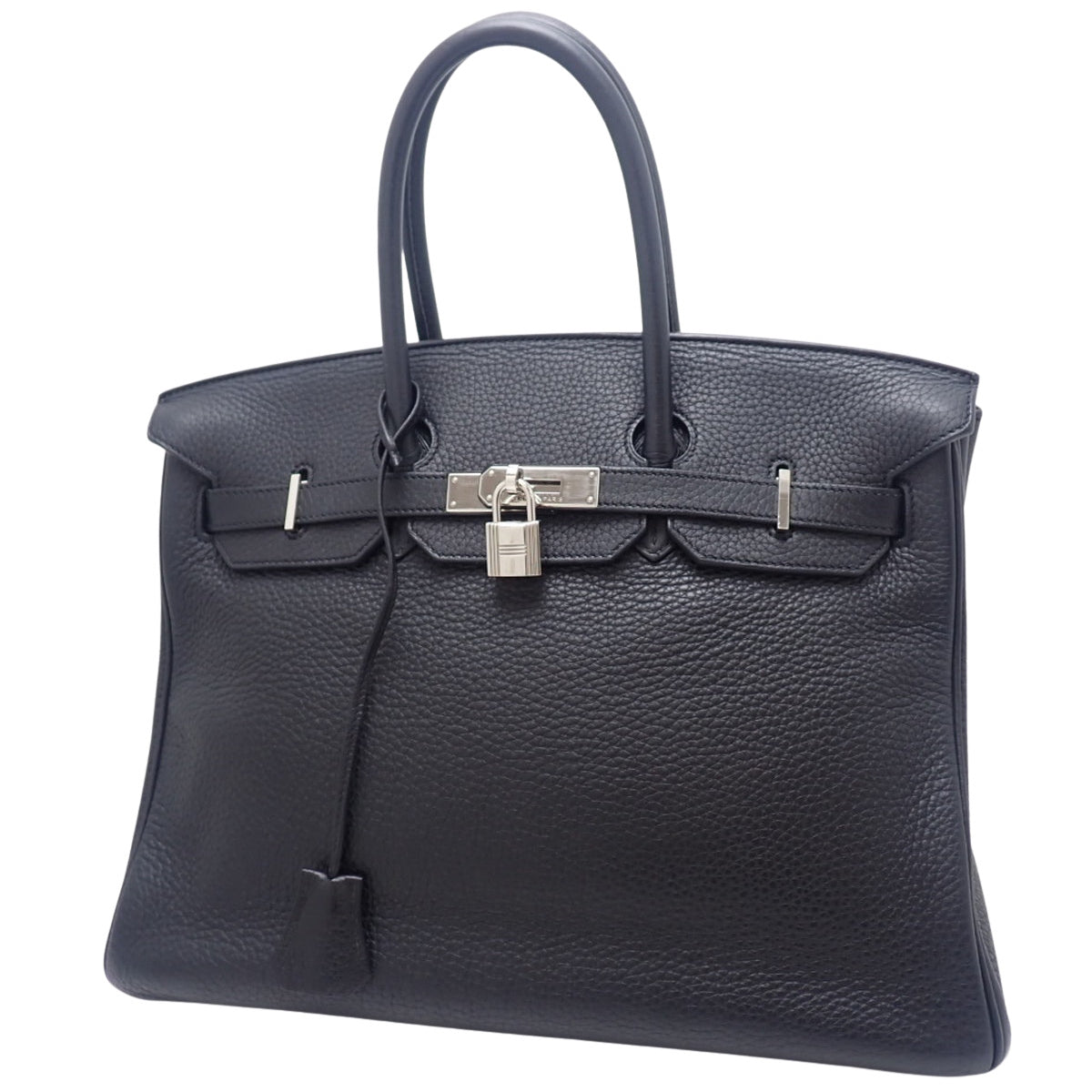 Birkin 35,Taurillon Clemence 皮革,黑色,银色五金配件,N 字印记