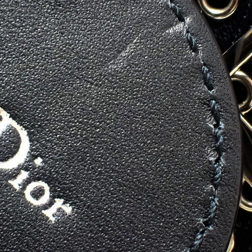 Cannage Lady D-Joy Medium Eyelet Cotton Denim Bag