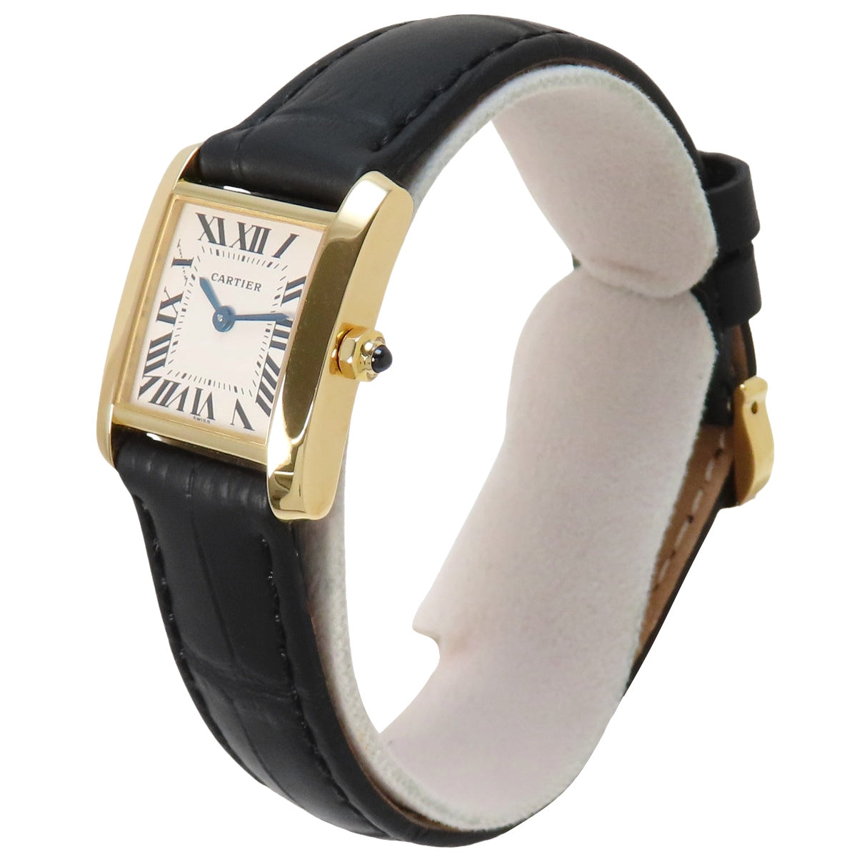 Tank Française SM W5000256 YG/Leather Quartz White