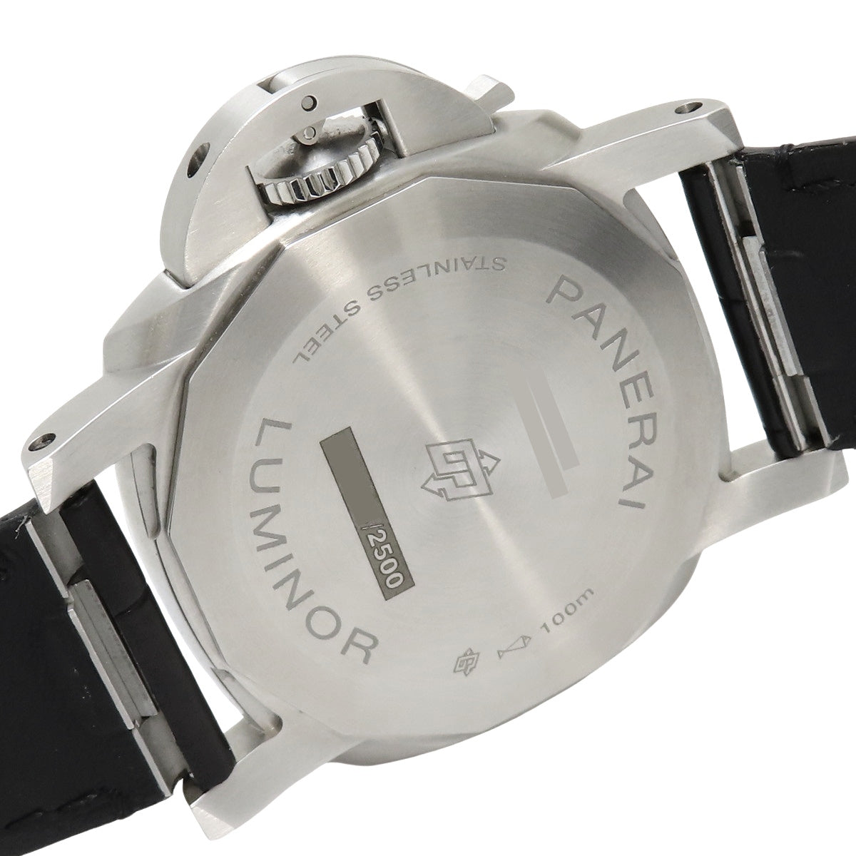 PAM01371 Luminor Quaranta, stainless steel/leather, automatic winding, white dial.