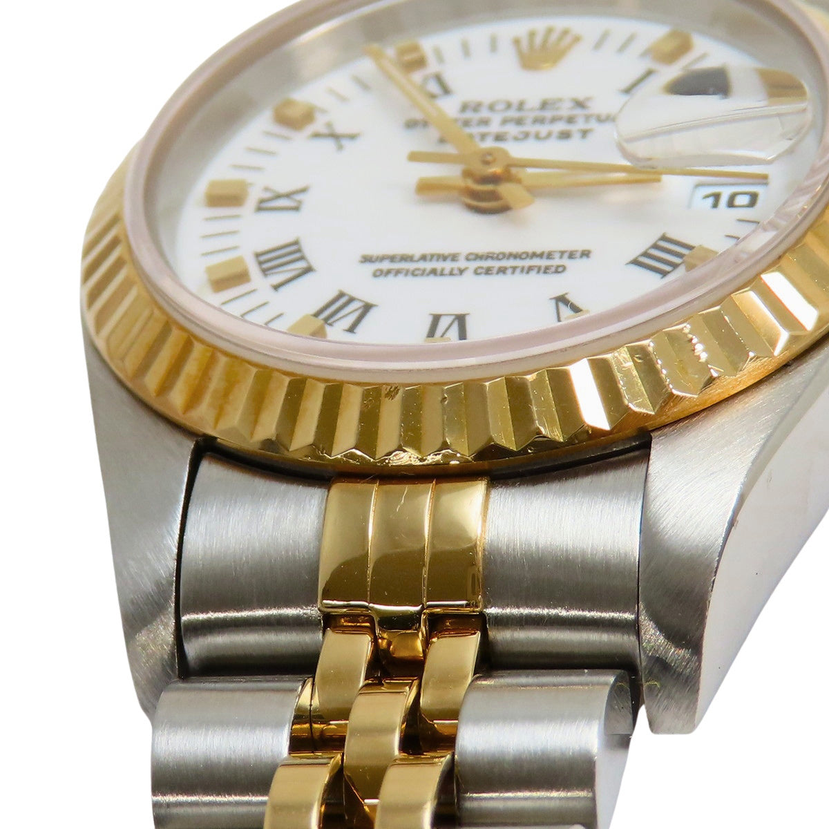 【保証書付】 69173 デイトジャスト YG/SS T番(1996年) 自動巻き ホワイト