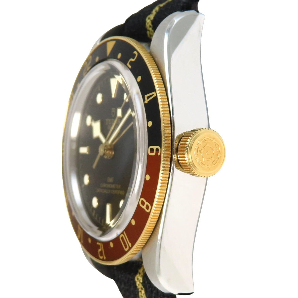 79833MN-0004 Heritage Black Bay GMT S&G YG/SS/Fabric Automatic Black