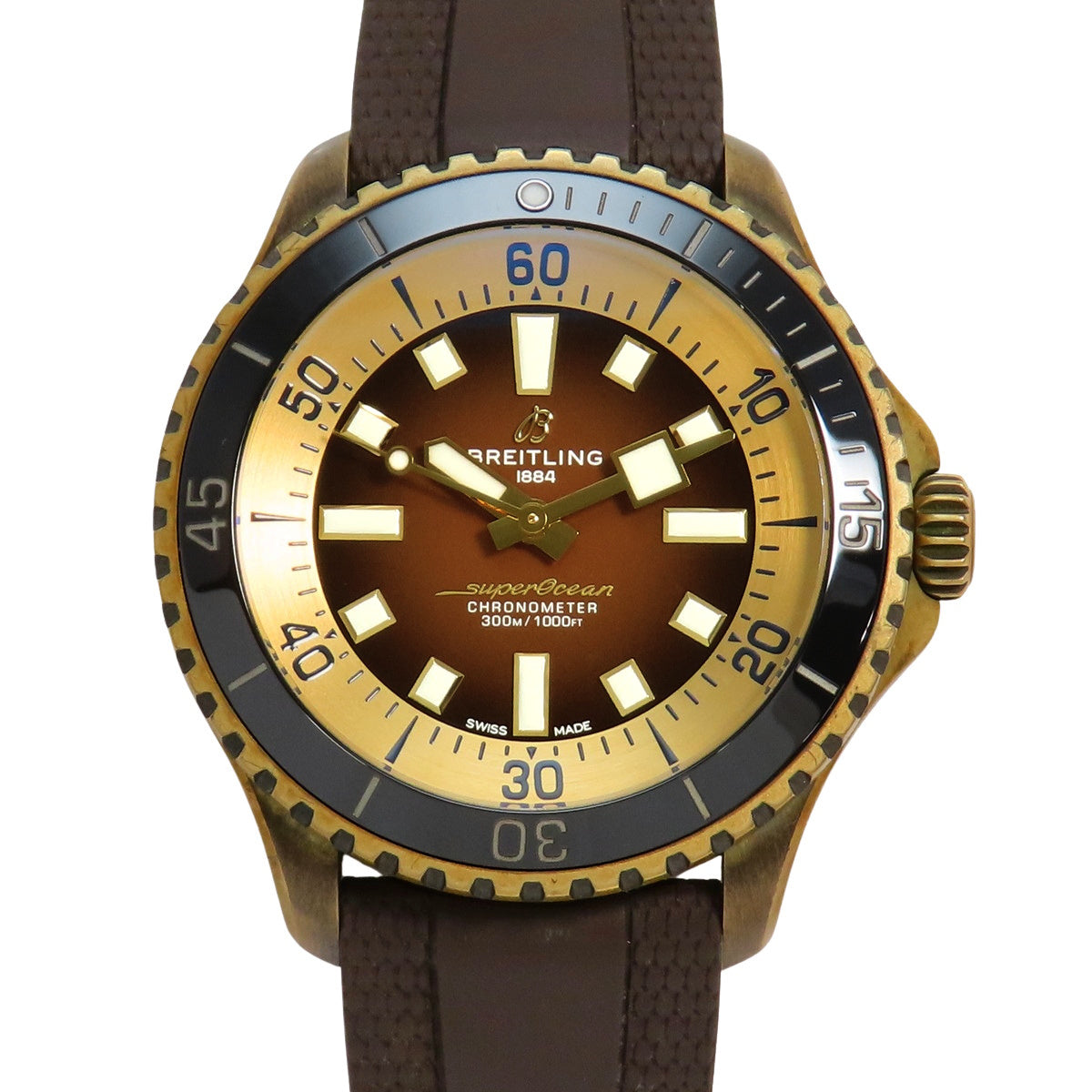 N17376 スーパーオーシャン オートマチック 44 ブロンズ/ラバー 自動巻き ブラウン