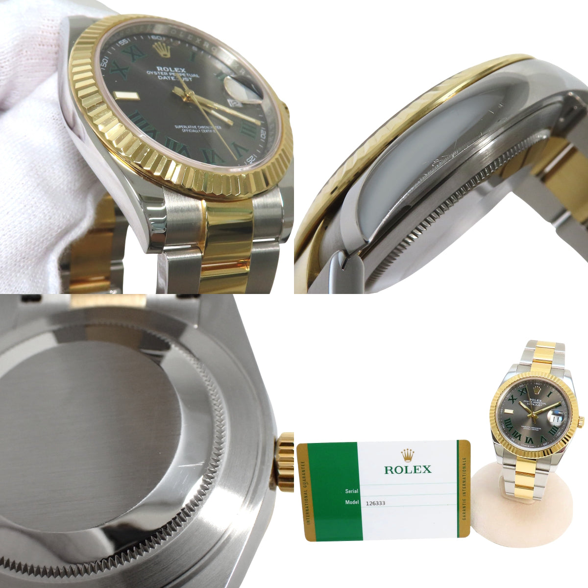 126333 デイトジャスト YG/SS ランダム番 自動巻き 2020年1月購入 グレー ゴールド