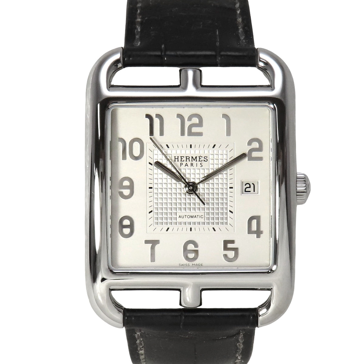 Cape Cod机械CD6.710不锈钢/皮革白色自动男士腕表