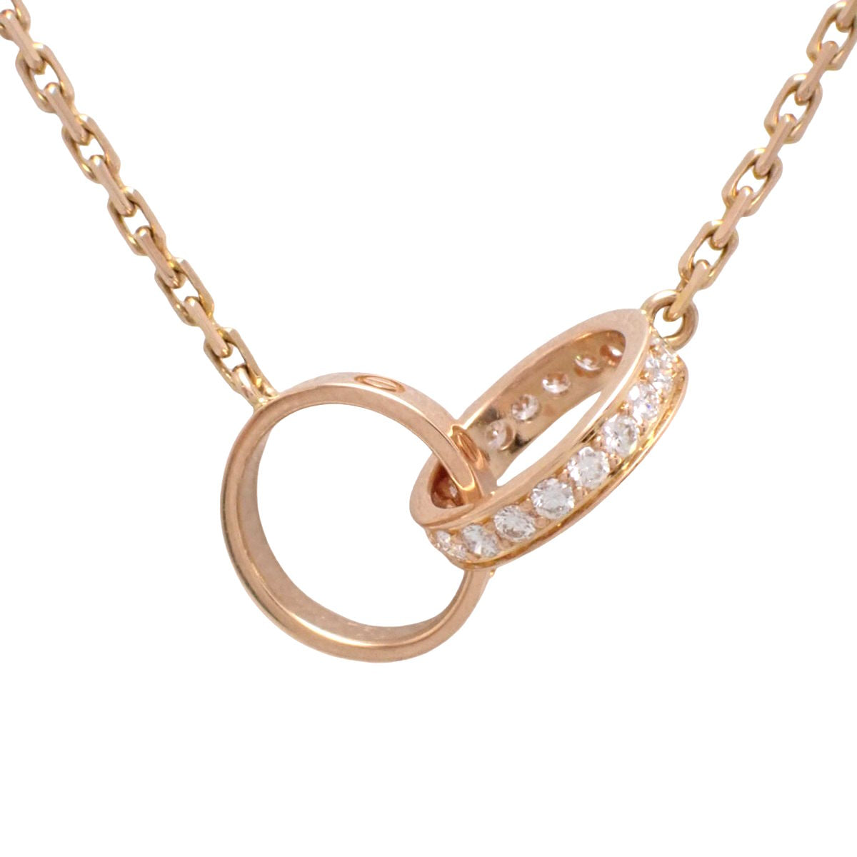 LOVE ネックレス ダイヤモンド K18 ピンクゴールド PG