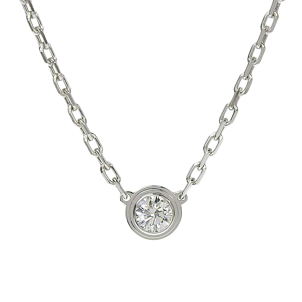 Damour项链,小号款,钻石,18K白金(WG)