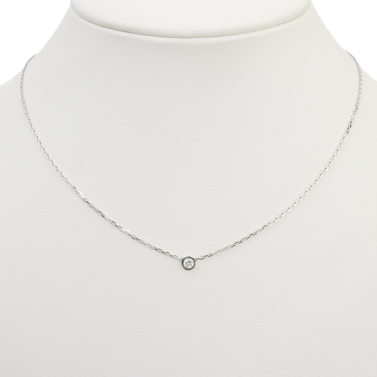 D'Amour Necklace, Small Model, Diamond, K18 White Gold (WG)