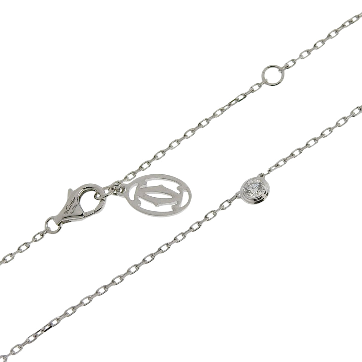 D'Amour Necklace, Small Model, Diamond, K18 White Gold (WG)