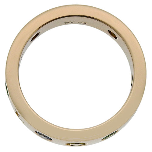 ローマンソルベ リング サファイア/グリーンガーネット/ダイヤモンド K18 ピンクゴールド PG