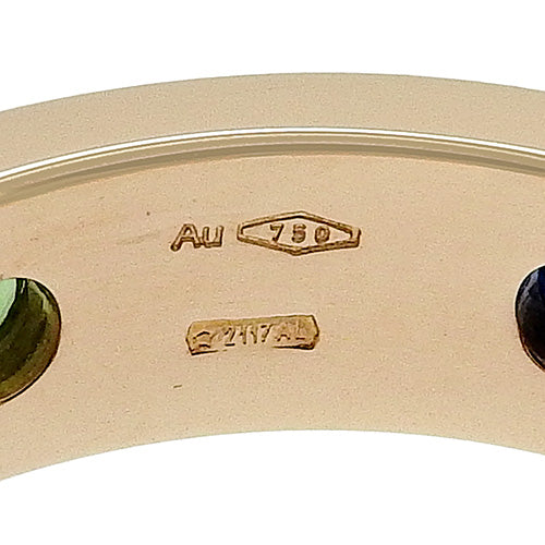 Roman Sorbet Ring, Sapphire, Green Garnet, and Diamond, 18K Pink Gold, PG