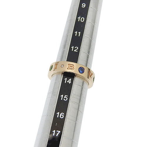 罗马冰糕戒指,蓝宝石、绿石榴石和钻石,18K 玫瑰金,PG