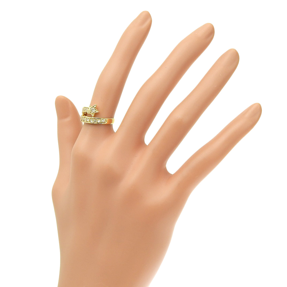 Diamond Sterling D0.30 K18 Yellow Gold YG Star Motif