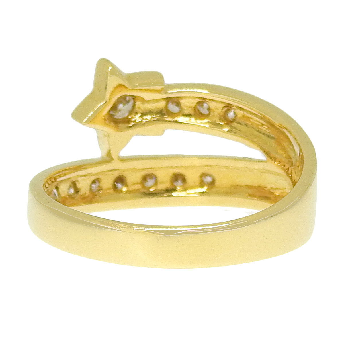 Diamond Sterling D0.30 K18 Yellow Gold YG Star Motif