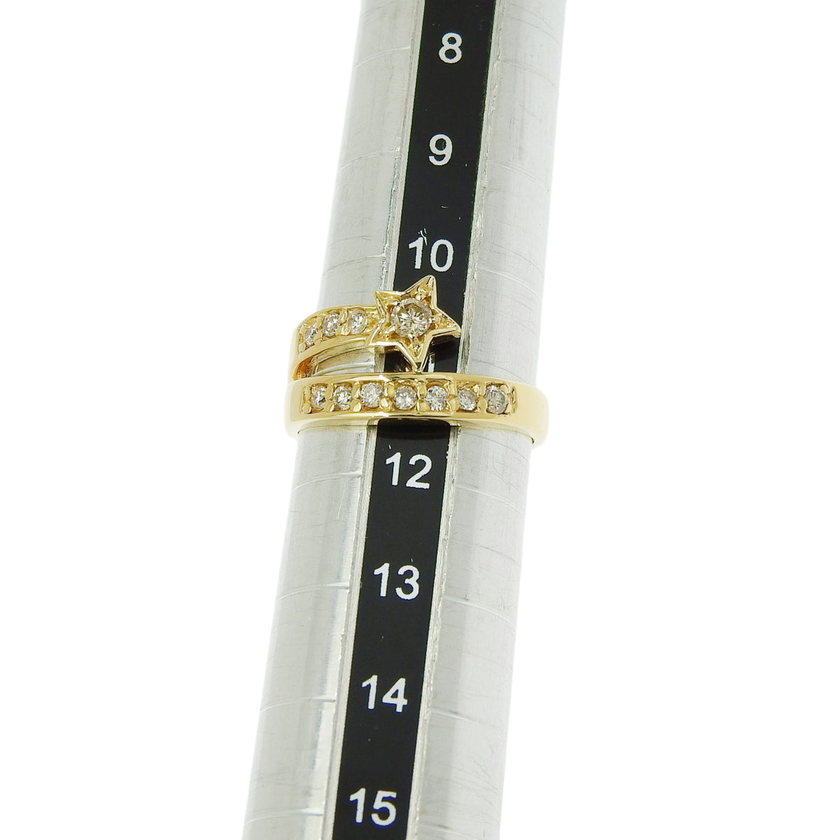 Diamond Sterling D0.30 K18 Yellow Gold YG Star Motif