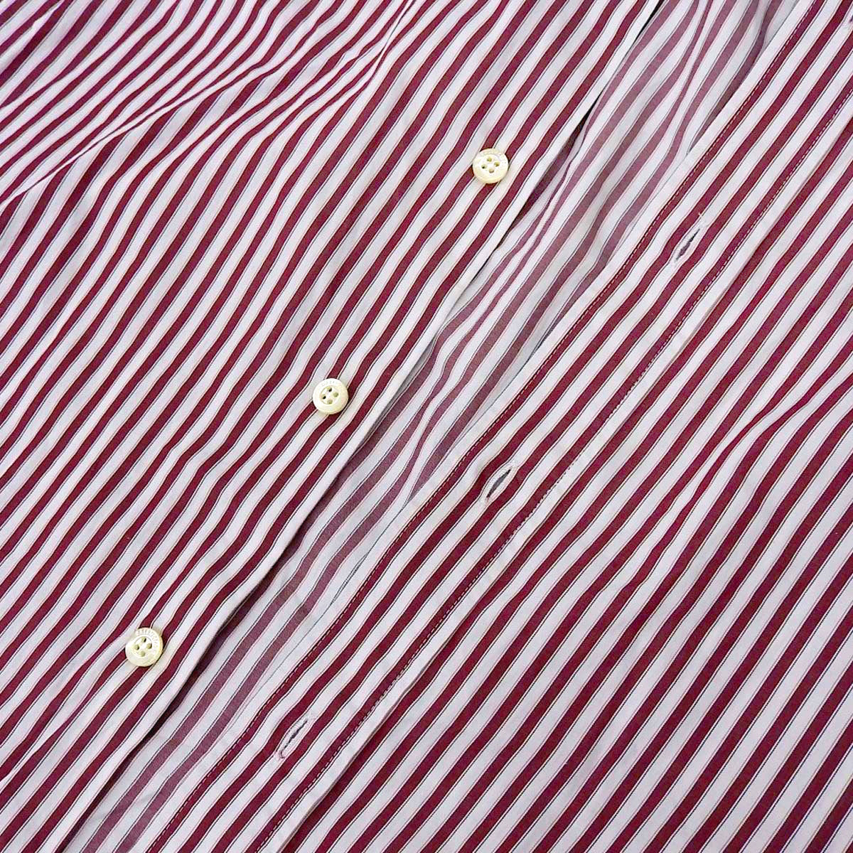 条纹徽标刺绣超大衬衫,36 码