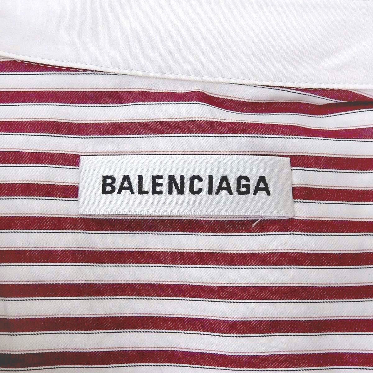 条纹徽标刺绣超大衬衫,36 码