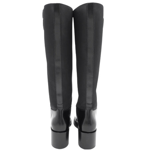 Long boots, size 36 1/2, zipper, triangle logo
