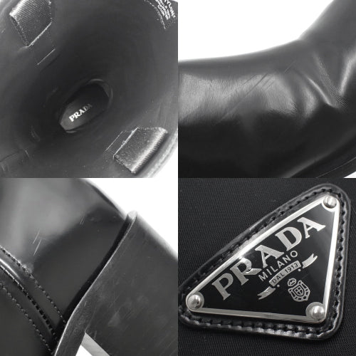 Long boots, size 36 1/2, zipper, triangle logo