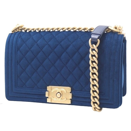 Boy Chanel Chain Shoulder Bag Suede/Suede Leather