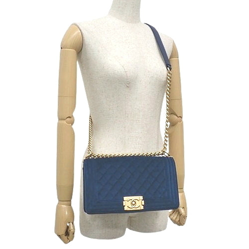 Boy Chanel Chain Shoulder Bag Suede/Suede Leather