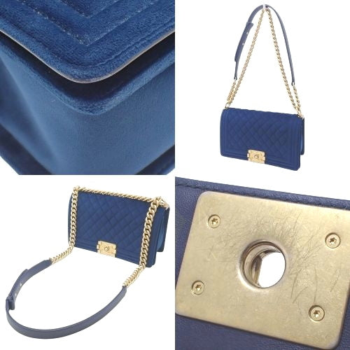 Boy Chanel Chain Shoulder Bag Suede/Suede Leather