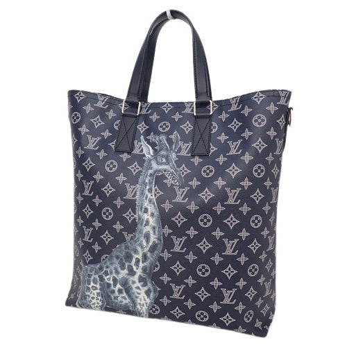 Chapman Brothers 皮革 Monogram Savannah 长颈鹿手提包,搭配 Monogram Savannah 帆布踝带设计 M54127