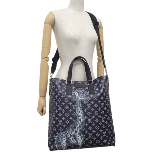 モノグラムサバンナ トートバッグ キリン チャップマンブラザーズコラボ レザー モノグラムサバンナキャンバス アンクル M54127