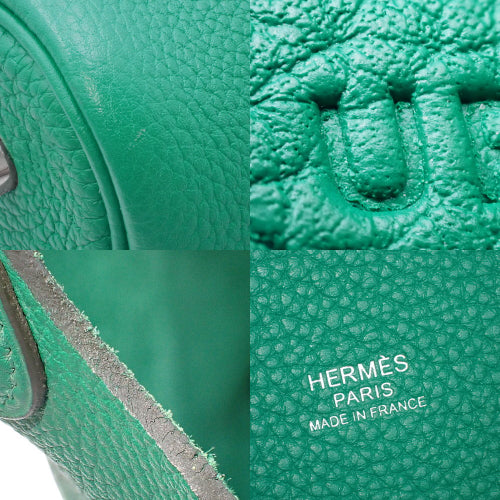 Picotin Lock 中号,Taurillon Clemence 皮革,钯金配件,翠绿色,U 形印章