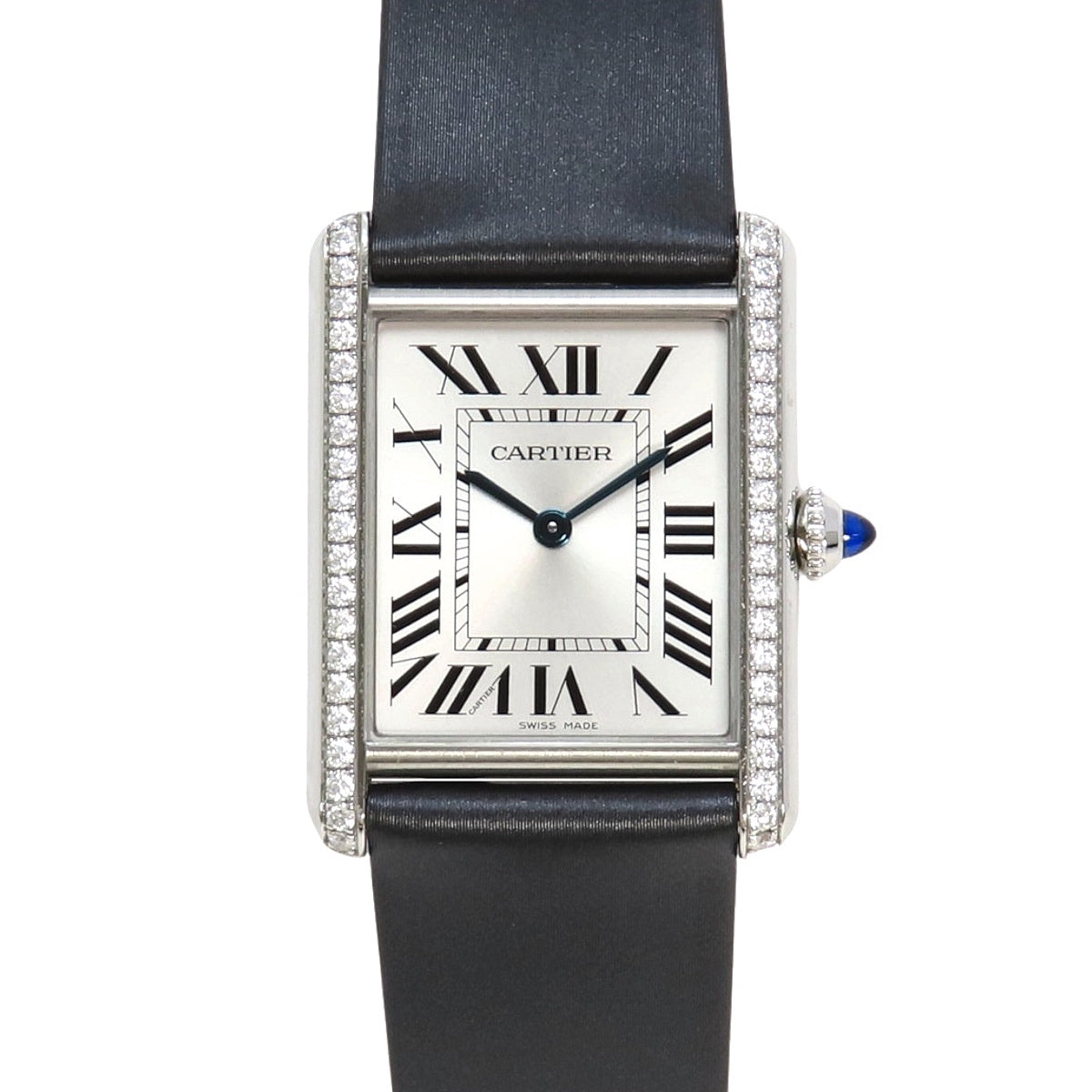 Must de Cartier Tank L.M. W4TA0017 SS/Satin Quartz, purchased March 2022, Silver/Black.