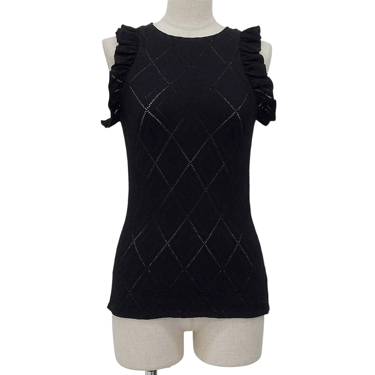 Sleeveless cut and sew 36 P71 ruffle