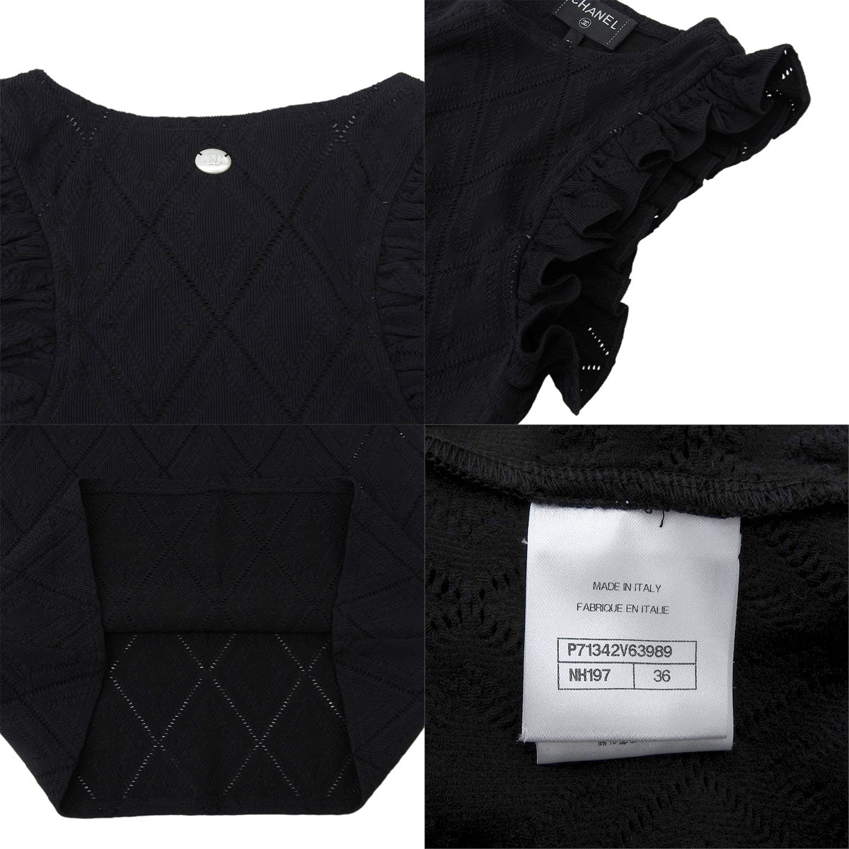 Sleeveless cut and sew 36 P71 ruffle