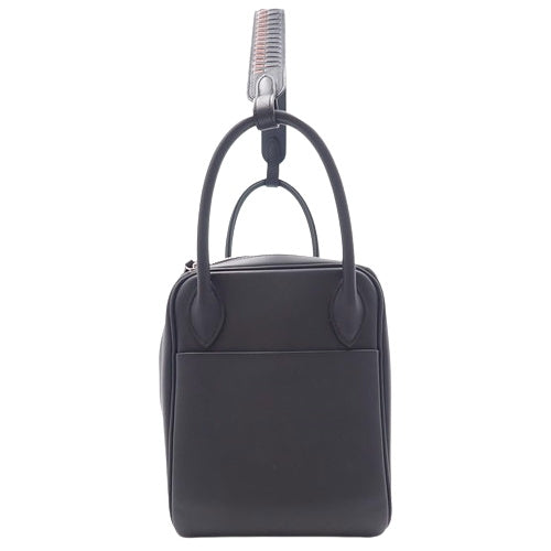 Lindy 30 Traceage Swift Leather Strap, Palladium Hardware, Blue Indigo/Black/Terre Bateau, C Stamp