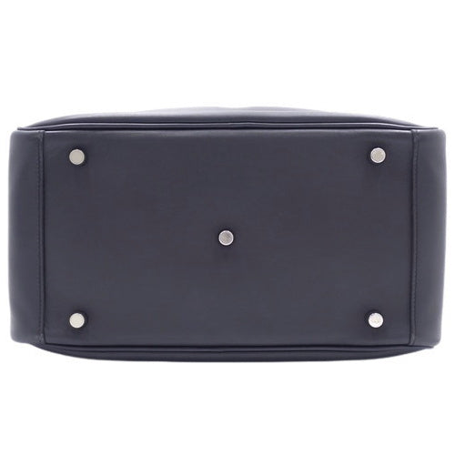 Lindy 30 Traceage Swift Leather Strap, Palladium Hardware, Blue Indigo/Black/Terre Bateau, C Stamp