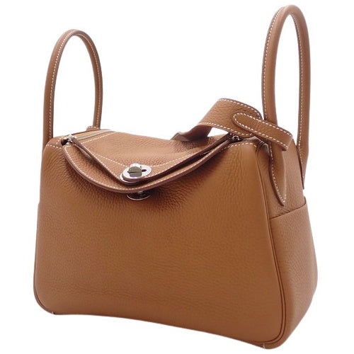 Lindy 26 Taurillon Clemence leather with palladium hardware and gold U stamp